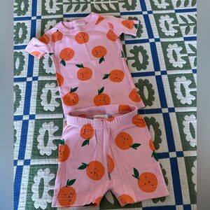 Hanna Short John Pajama Set - oranges